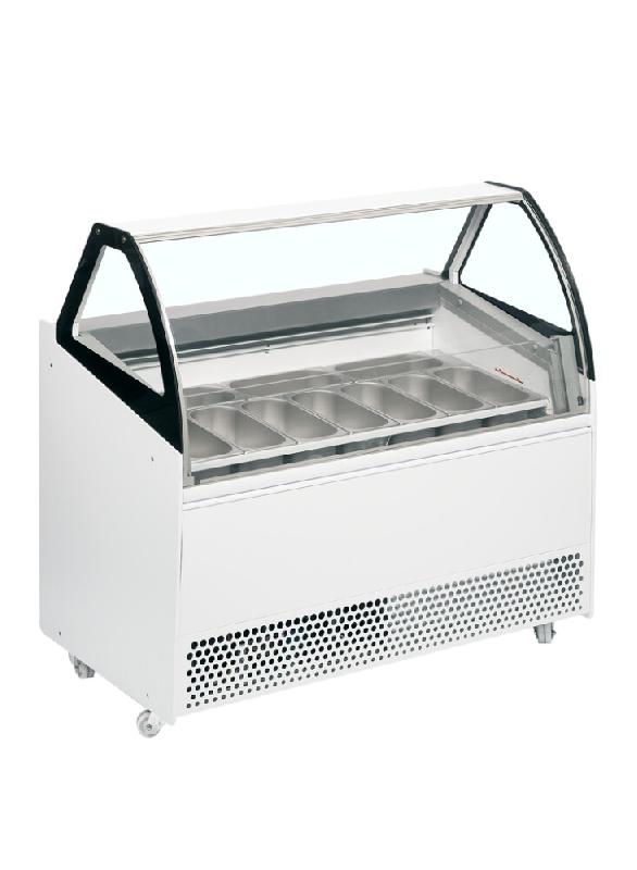 Vitrine congélateur de crème glacée blanc - 10 bacs Napoli - 1340x814x1354 mm - BERMUDA VIEW RV10_0