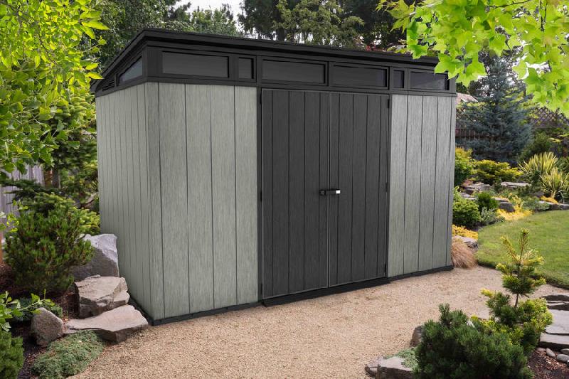 Abri jardin résine - Brossium® monopente 117 - 7,4m² - Gris_0