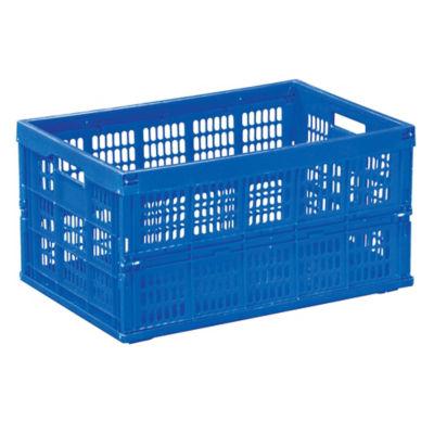 Bac de stockage pliant bleu en plastique 45 L_0