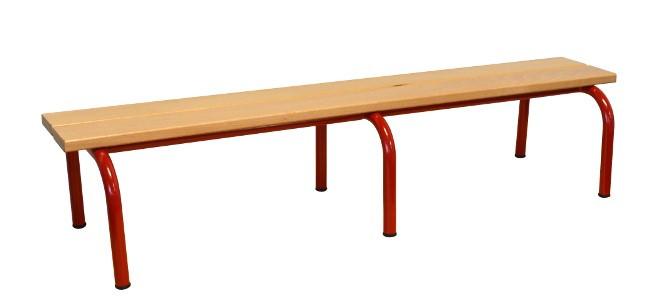 Banquette en bois pour maternelle - Banc sans dossier 160/200 cm - Hêtre massif - Normes 1729-1/1729-2_0