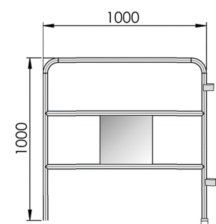 Barrière de chantier TP 1m - fabrication française - personnalisable_0