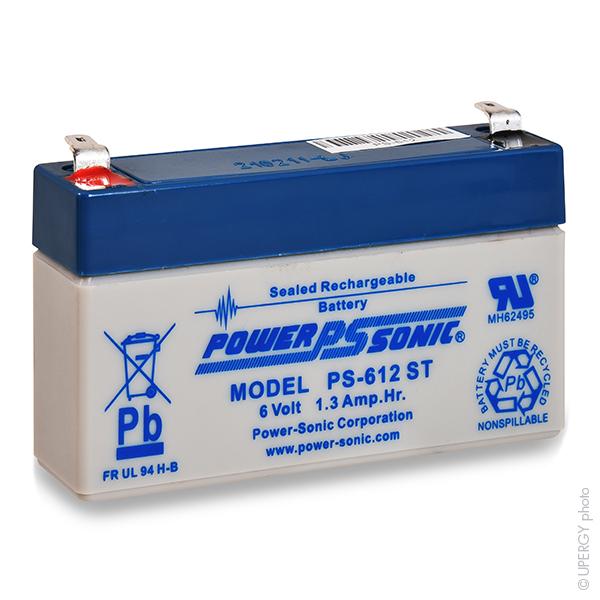 BATTERIE PLOMB AGM POWERSONIC PS-612-ST 6V 1.3AH_0