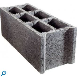 Bloc béton empilable - parpaing creux - 20x20x50 cm_0