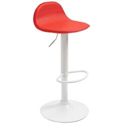 CLP Tabouret de Bar Design Lana V2 similicuir Rouge/Blanc - rouge polyester 319717_0