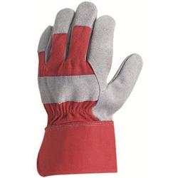 Coverguard - Gants Docker rouge en croûte vachette EUROSTRONG 152 (Pack de 12) Rouge Taille 10 - 3435241015204_0