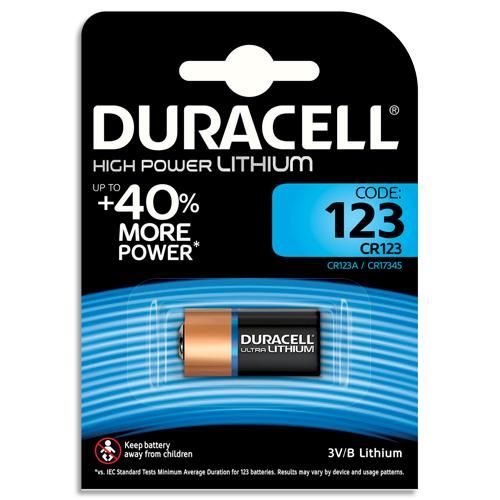 Duracell blister d'1 pile 123 ultra lithium duralock pour appareils photos_0