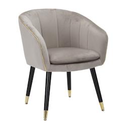 Fauteuil en métal et tissu Paris gris - noir et doré Mauro Ferretti - 142338000G_0