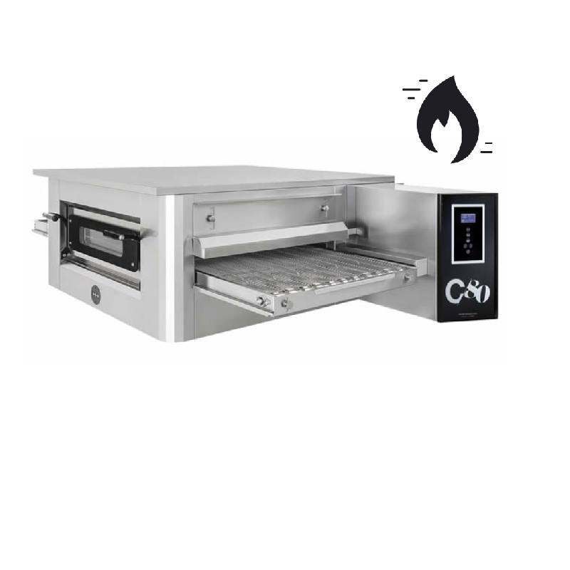 Four tunnel à convection C/80 à gaz - Prismafood - Cuisson uniforme jusqu'à 350°C_0