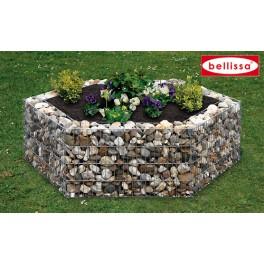 Gabions décoratifs hexagonal parterre - 135x120x40 cm - Volume 350L - Calibre des pierres 25-60 mm_0