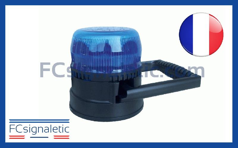 Gyrophare Gyroled bleu embase stick prise allume cigare classe 1 rotatif STANDBY MERCURA 24485-00_0