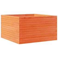 Helloshop26 - Jardinière bac lit surélevé plantes fleurs terrasse jardin cire 80 x 80 x 45,5 cm bois de pin massif marron 02_0038501 - 3000217707683_0