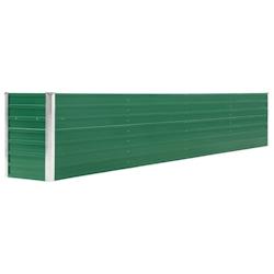 Helloshop26 - Jardinière lit surélevé plantes fleurs jardin acier galvanisé 320 x 40 x 45 cm vert 02_0001110 - 3000074691538_0