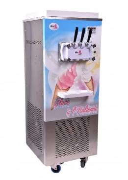 Machine à glace italienne soft ice 3 becs - Référence SOFT3 - 2 parfums simples + 1 mélange_0