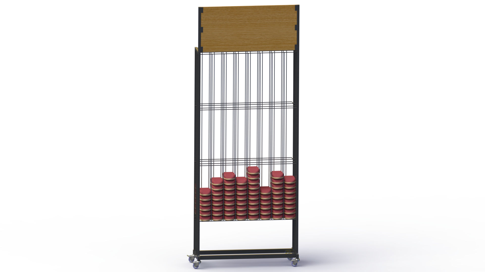 Présentoir chaussures - métal - 8 colonnes - pour commerce, distribution et tourisme_0