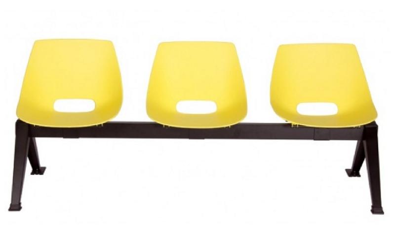 Siege poutre en polypropylene PULL - 3 places, bleu_1