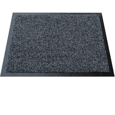 Tapis Figeac - 120x180 cm - Gris chiné - Fibres polyamide et semelle PVC - Pour trafic intense 500 à 1000 passages/jour_0