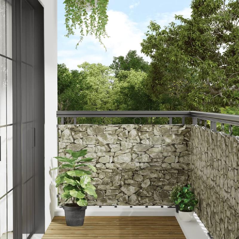 Vidaxl écran d'intimité de jardin aspect pierre 400x90 cm pvc 4005477_0