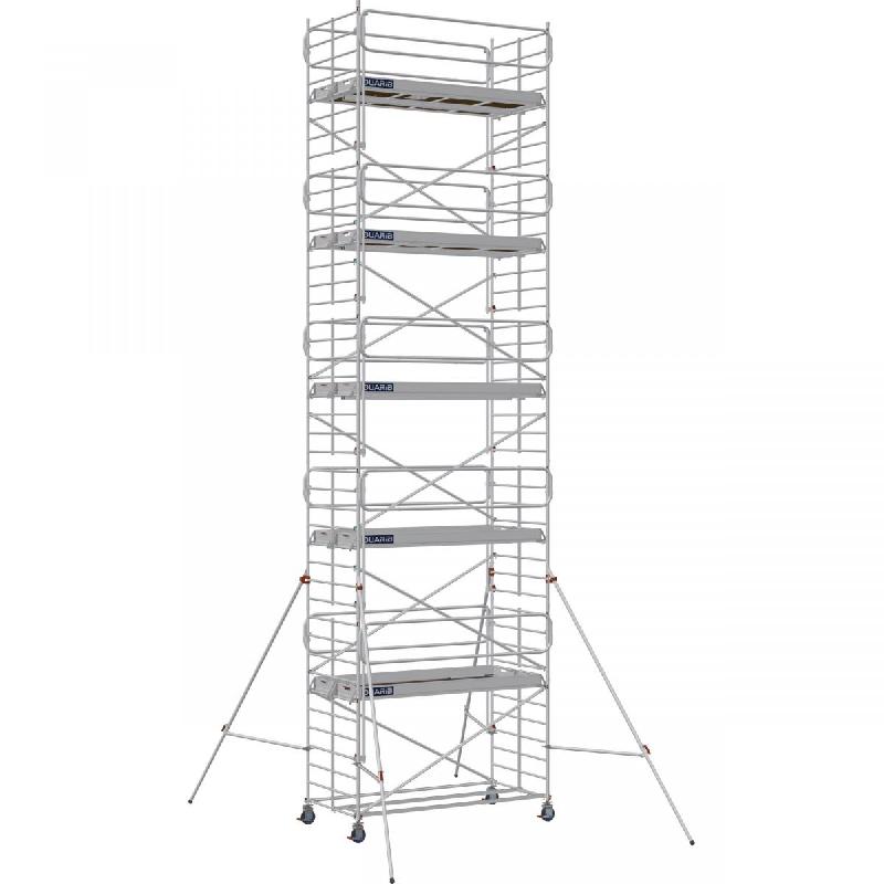 Échafaudage roulant aluminium DOCKER 150 version garde-corps EXMDS - Hauteur de travail : 11,90 m - DUARIB - 7230102_0