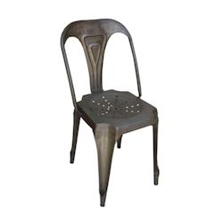 Antic Line Créations Chaise couleur fer naturel, L38 X P41 X H84, Assise 46 cm - gris métal CD484_0
