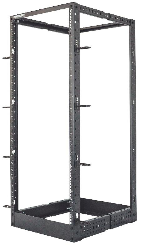 Baie autoportante 19 pouces MHT167 - hauteur 26U - 4 montants - flatpack - noir - Bravour®_0
