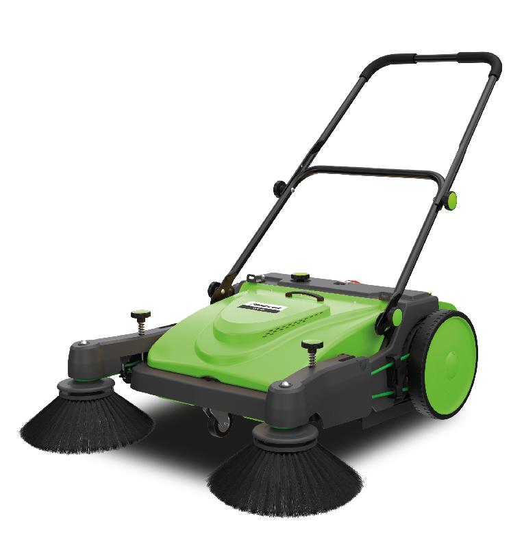 Balayeuse manuelle avec filtre à poussière intégré - surface de nettoyage maximale 3.800 m²/h - largeur de travail avec brosses latérales 950 mm Cleancraft HKM 950_0