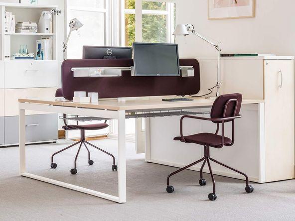 Bureau bench 2 personnes bois blanc pas cher qualite_0