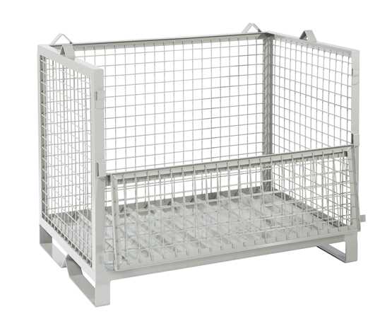 Caisse palette grillagée 800x1200 mm - Charge 1000 Kg - MANU10_0