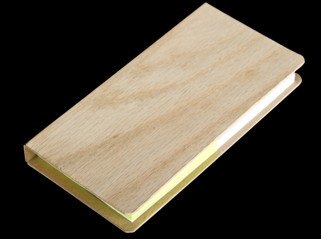 Carnet personnalisable en bois véritable - 200 notes repositionnables - Gravure laser ou impression quadrichromie_0