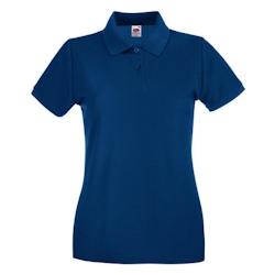 FRUIT OF THE LOOM, Polo femme, manches courtes, patte de boutonnage 2 boutons ton sur ton, bleu navy, XL, - XL bleu 7865540209671_0
