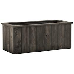 Helloshop26 - Jardinière lit surélevé plantes fleurs jardin 74 x 32 x 30 cm bois de pin massif gris foncé 02_0001265 - 3000076351539_0