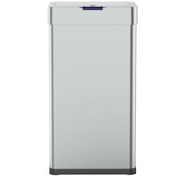 Kitchen Move Poubelle de cuisine automatique design 90L DAYTONA en acier INOX avec cerclage - argenté 3666162010812_0