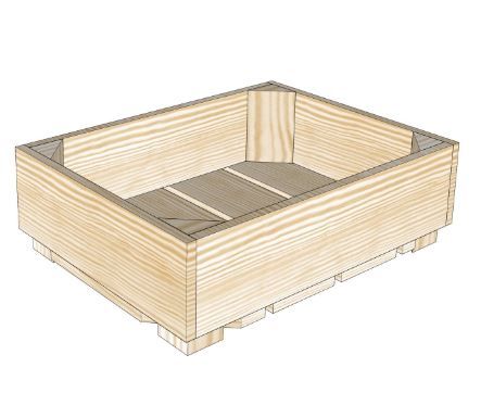 L1 - Caisses en bois Simply A Box - L36 x H11 x P27 cm - Bois brut ou 6 coloris de lasure à l'eau_0