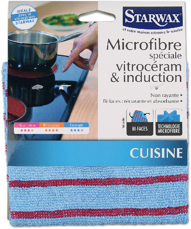 Microfibre microfibre STARWAX spéciale vitrocéramique et induction_0