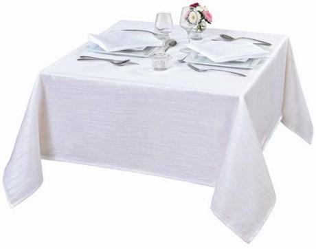 NAPPE PLISSÉE 140 X 140 CM BLANC