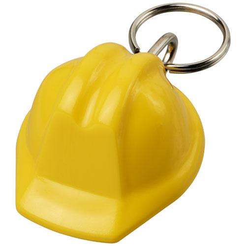 Porte-clé en forme de casque de chantier Kolt - solide avec anneau fendu en métal - plastique GPPS_0