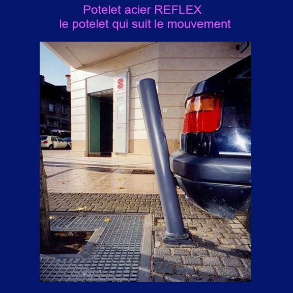 Potelet anti-stationnement fixe ou amovible en acier galvanisé - Diamètre: 140 mm - REFLEX_0