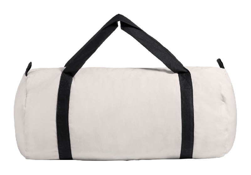 Sac de sport en 100% coton - anses colorées - 100 g/m² - couleur noire_0