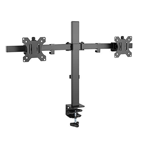LogiLink BP0148 - Support d'écran plat pour bureau 68,6 cm (27'') avec pince - Noir - Réglable et compatible VESA_0