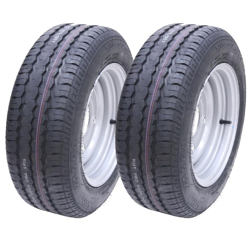 185/60 R12C Roues de remorque 5 clous 112mm PCD Brian James Ifor Williams (Lot de 2)_0