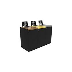 Rossignol - Kit (x3) meuble de tri restaurant collectif 3X110L ALITRI - marron/jaune/gris - multicolore acier 53318_0
