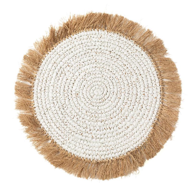 Bazar Bizar Set de table en jacinthe d’eau raphia 45x45x1 cm blanc naturel - Lot de 6 - multicolore Matériau naturel BAVE003WN-MTR6_0