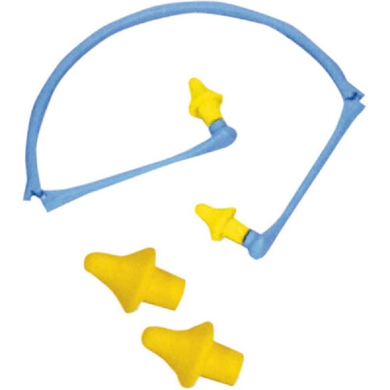 Bouchons d'oreilles - arceau pliable - 24 dB - réutilisables en mousse de polyuréthane_0