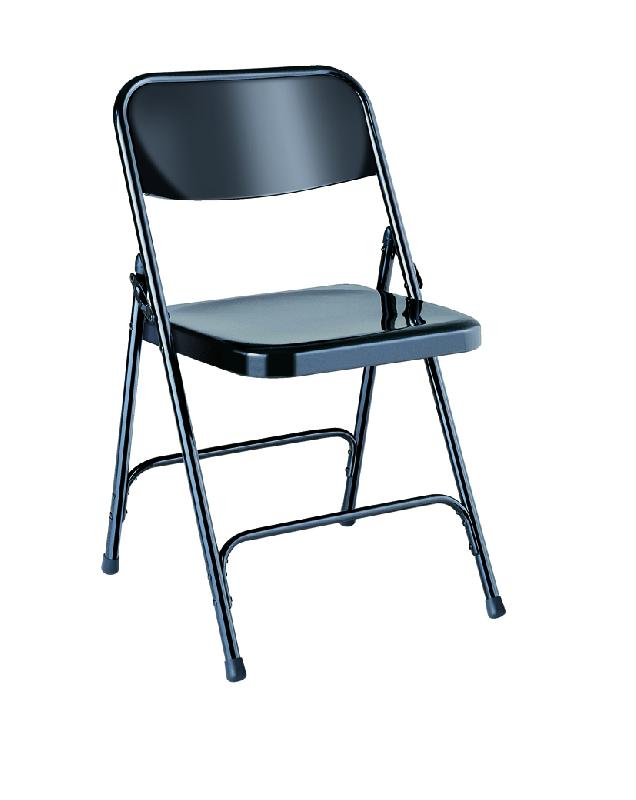 CHAISE PLIANTE EN ACIER GALBÉ LOT DE 4 CHAISES_0