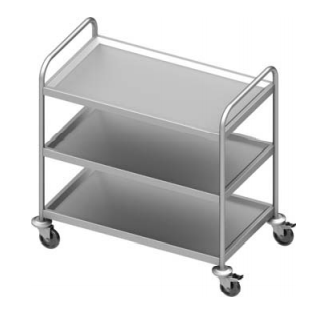 Chariot inox de service 3 niveaux 800x500x950 - 932035080_0