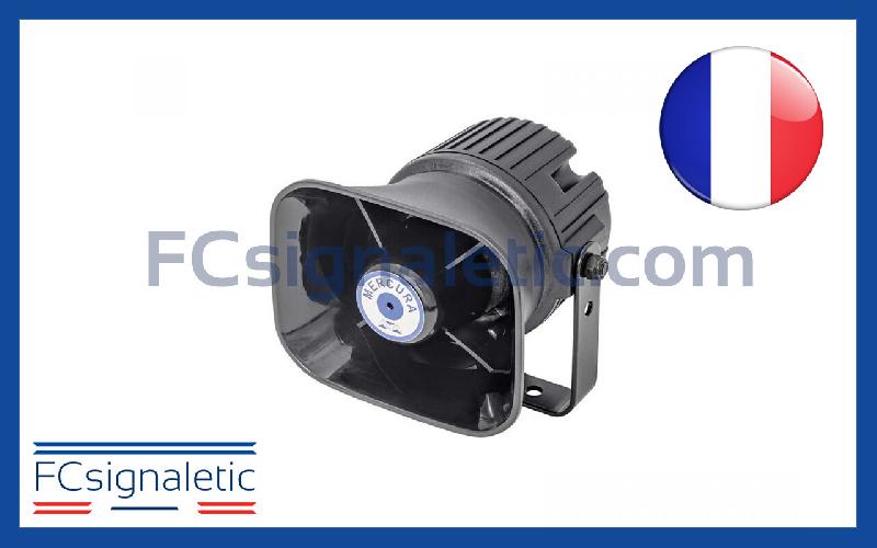 Combiné haut-parleur et sirène solo mp5 12v multitonalités police, gendarmerie, sna, hilo standby mercura 26900-00_0