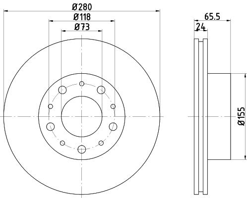 Disque de frein Textar 92116603 - ventilé de l'intérieur_0