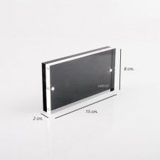 Fb1210 - porte-visuel de comptoir en méthacrylate noir - Faberplast - format vertical/horizontal - 10 x 8 cm ou 8 x 10 cm_1