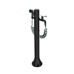Fontaine de jardin Sined Black Water Pro - Polyéthylène haute résistance noir - Raccordement latéral pour arrosage extérieur_0