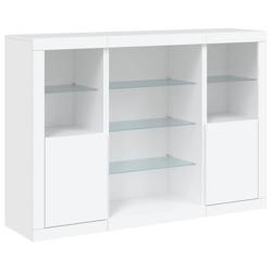 Helloshop26 - Buffet bahut commode armoire meuble de rangement organisateur cuisine salle de séjour salon avec lumières LED 3 pcs 02_0037196 - 30002_0