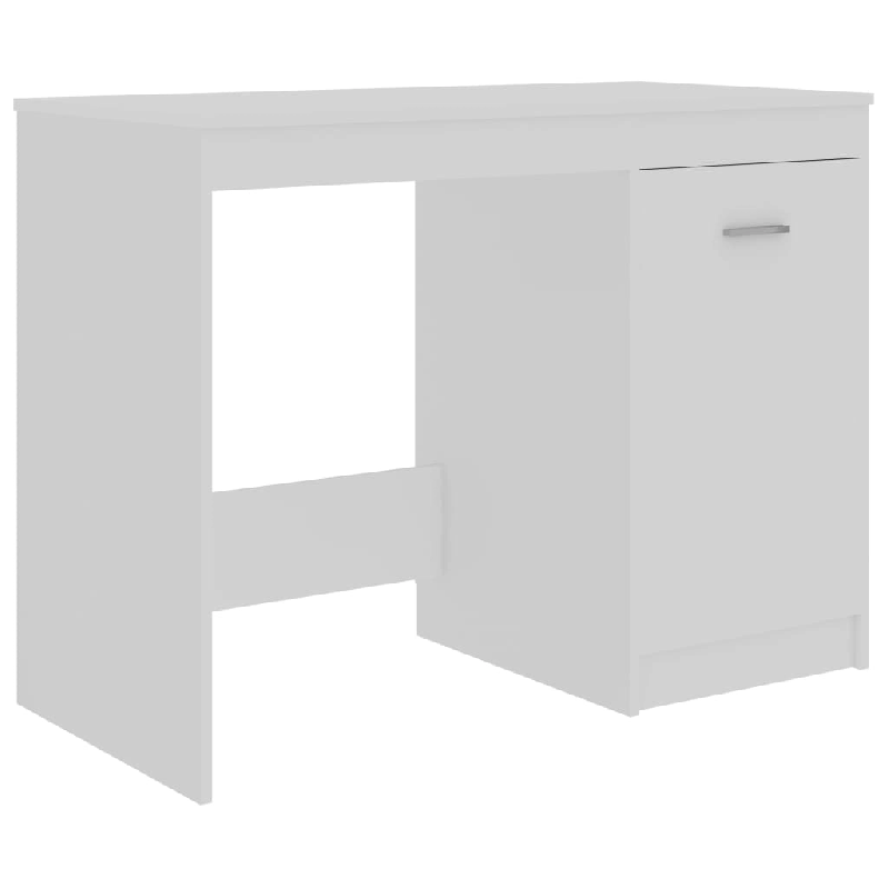 Helloshop26 - Bureau table poste de travail meuble d'ordinateur informatique étude 100 x 50 x 76 cm bois d'ingénierie blanc 02_0023499 - 3000214355092_0